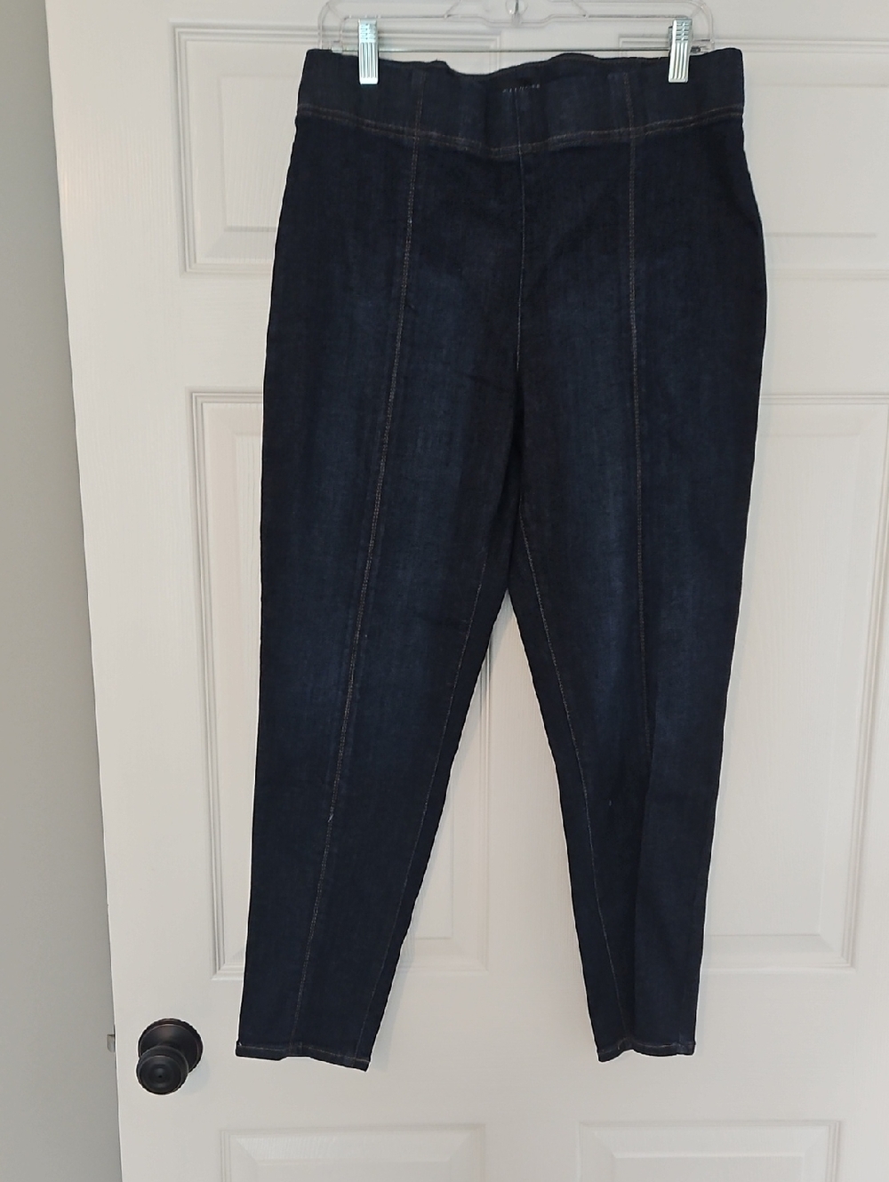 Dark Blue Women's Pull-On Travel Jeans By Talbots
